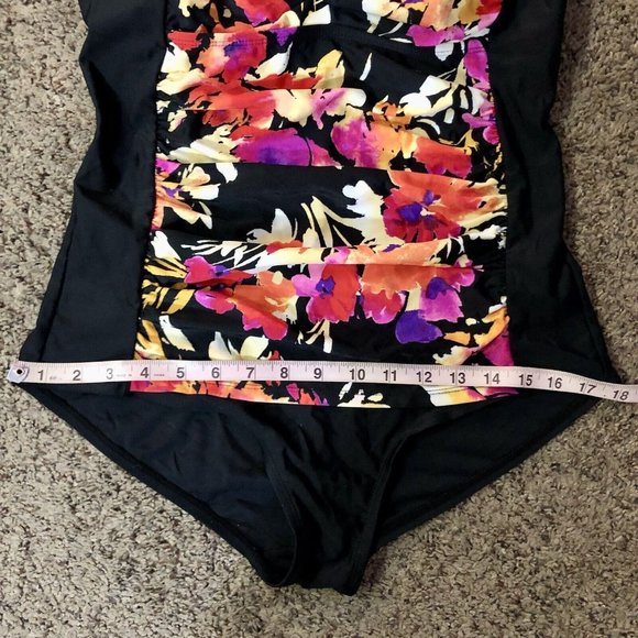 Tropical Escape Swimsuit Womens 12 Used Floral One Piece - Picture 8 of 16